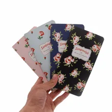 48 K Mini couverture souple carnet de poche fleur carnet journal journal, papier de Page brun Vintage, 173*90mm, 24 feuilles/48 pages