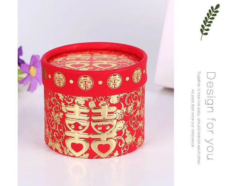 300pcs-Traditional-Chinese-Red-Bronzing-Candy-Box-Cylinder-Paper-Wedding-Favors-Gift-Box-wen6337 (2)