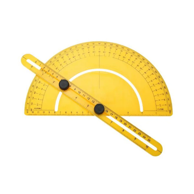 

Plastic Swing Arm Multi Angle Ruler Finder Plastic 180 Degree Protractor for Builder Carpenter Craftsman and Engineer Large Size