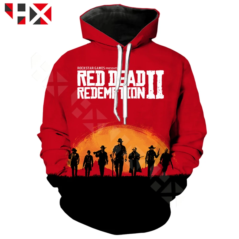 

HX American Popular Game Red Dead Redemption 2 3D Print T Shirt Men/women Sweatshirt/Hoodie Hip Hop Streetwear Tees Tops A433