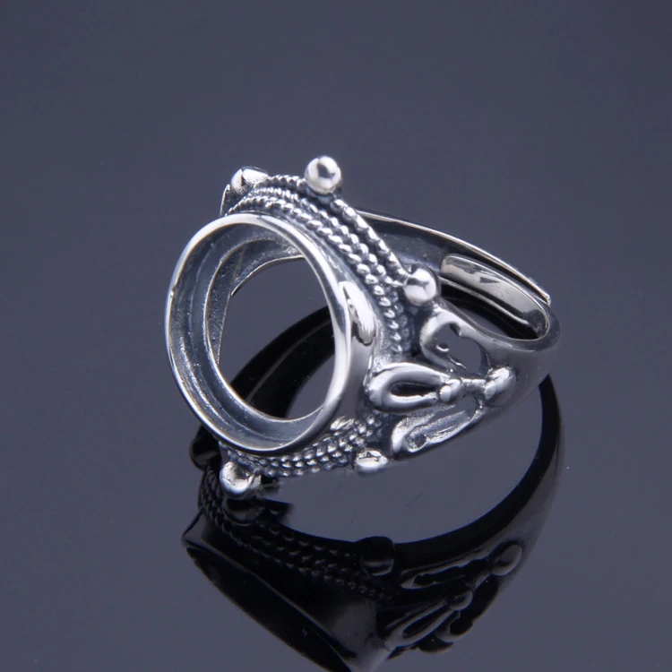 

13*13mm 925 STERLING SILVER Semi Mount Bases Blanks base blank Pad VINTAGE ring Setting set jewelry findings gift diy A2227