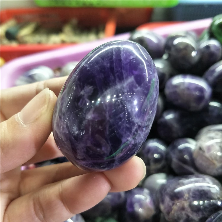

BEAUTIFUL NATURALDREAM AMETHYST STONES MINERALS HEALING CRYSTAL EGG NATURAL CRYSTAL STONE EGG