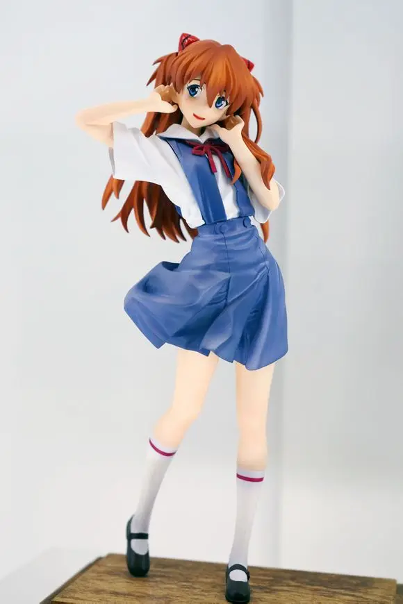 Original Free shipping Japanese Anime EVA ASUKA Summer suit 21cm SEGA PVC Action Figure | Игрушки и хобби