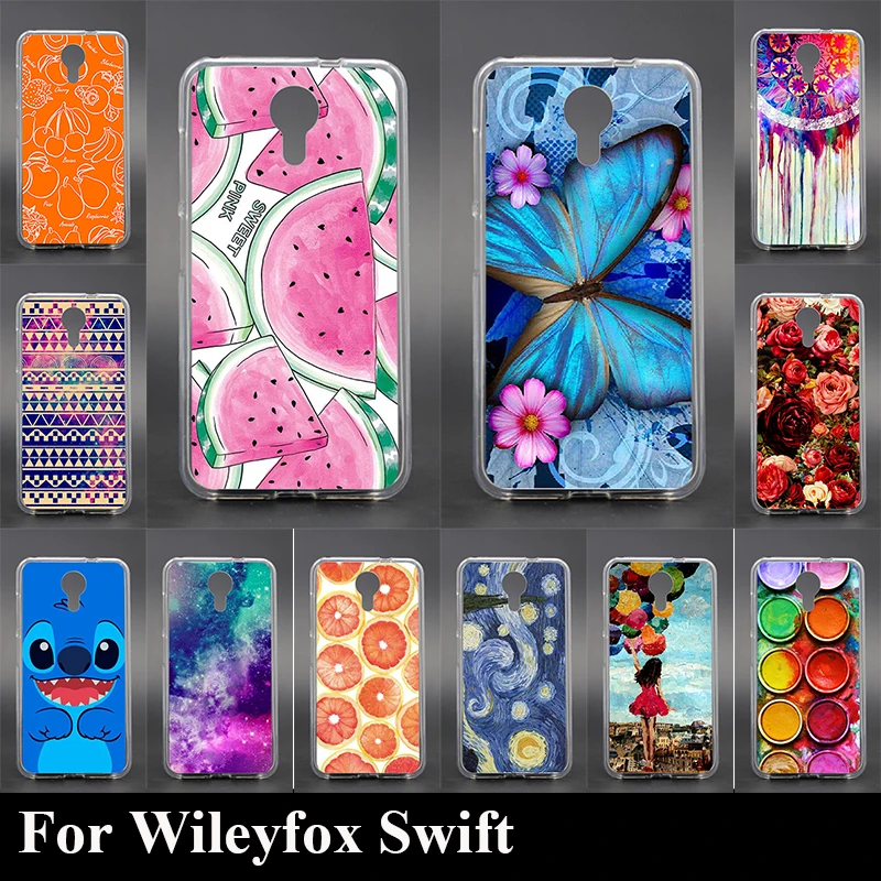 

Soft tpu Cases For Wileyfox Swift Mobile Phone Cover Bag Cellphone Housing Shell Skin Mask Color Paint Shipping Free