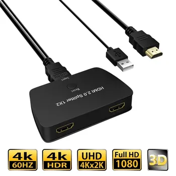 

HDMI 2.0 Splitter 1 x 2 NewBEP HDMI Splitter 4K @60Hz 1 Input 2 Output HDMI Amplifier Switcher Box Hub Support 3D