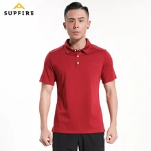 Supfire Для мужчин спортивная футболка поло для бега, для катания на велосипеде, для рыбалки, футболка с короткими рукавами для фитнеса быстросохнущая футболка-поло спортивная одежда для походов C022