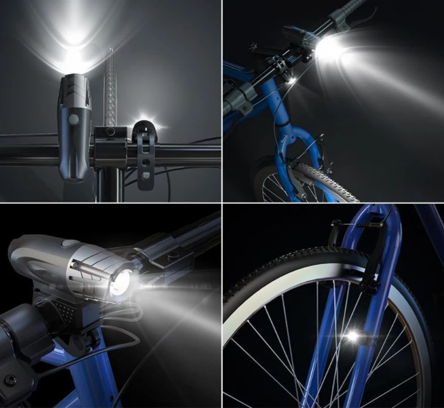 JoShock водонепроницаемый велосипедный светильник с зарядкой от USB на переднем руле 300 люмен Предупреждение ющий велосипедный светильник