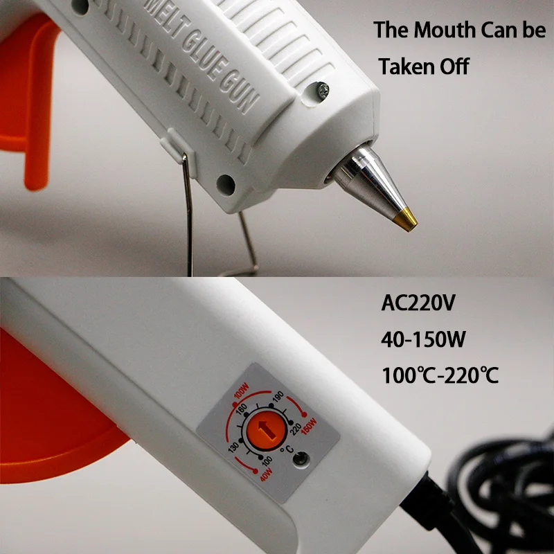 Free Shipping 220V 40-150W Hot Melt Glue Gun Temperature Adjustable Repair Kit Tools With 5 Pcs Glue Sticks Big Size