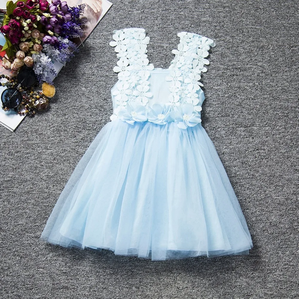 MENT baby girl summer sleeveless dress cute sweet bow pearl evening dress lace dress children's clothing 100% cotton A168 игрушки для кукольных домиков re ment re ment rilakkuma birthday cake