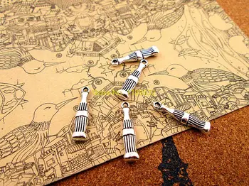 

100pcs- Soda bottle Charms Antique Tibetan silver Soda bottle charm pendants 25x5x5mm