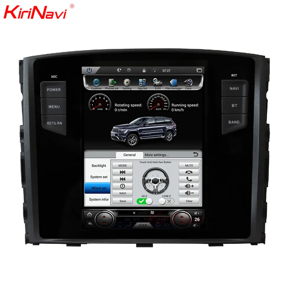 KiriNavi 10,4 ''2 din Android 7,1 Автомагнитола для Mitsubishi Pajero Android dvd-плеер Автомобильный мультимедийный Gps навигатор 2007+ wifi 4g