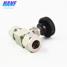 1 шт. нержавеющая сталь Интегральная капота игольчатый клапан 1" O.D 12 мм фитинг трубы SS304 прямой узор для воды паровое масло