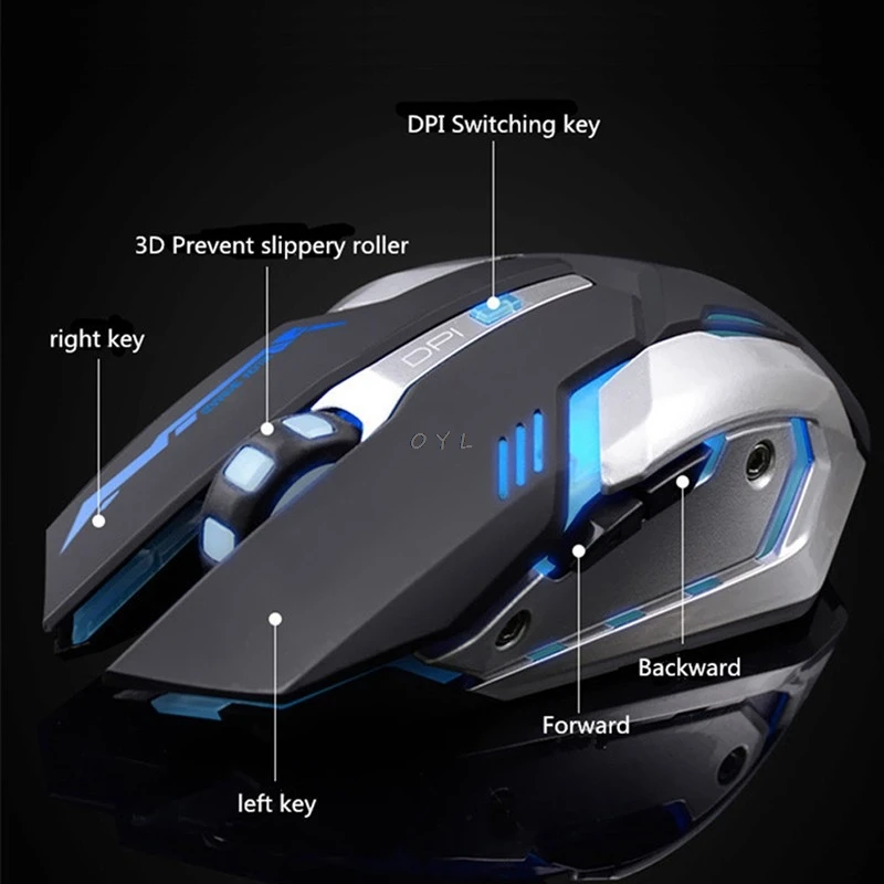 Computer Accessories Rechargeable Silent Wireless 2400DPI PC USB Optical Ergonomic Gaming Mice Mouse Computer Accessories Rechargeable Silent Wireless 2400DPI PC USB Optical Ergonomic Gaming Mice Mouse