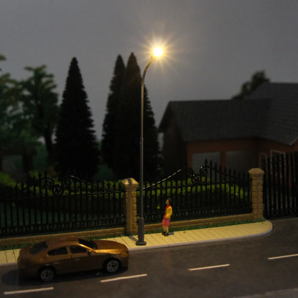 Ho Maßstab Lamp Versändungen LED Straße 10PCS Modell Eisenbahnlinie Zug Oo