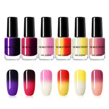 NICOLE DIARY Отшелушивающий светильник, чувствительный лак для ногтей, меняющий цвет, термальный лак для ногтей, Maincure, лак для ногтей, украшение