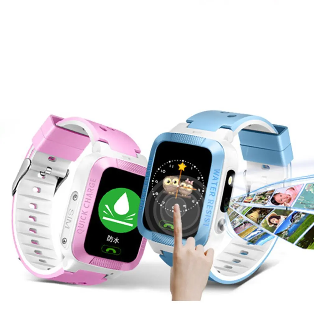 Gps трекер дети Безопасный Смарт-часы анти потерянный монитор SOS Вызов детская смарт-камера телефон 1,44 дюймов экран часы подарки на день