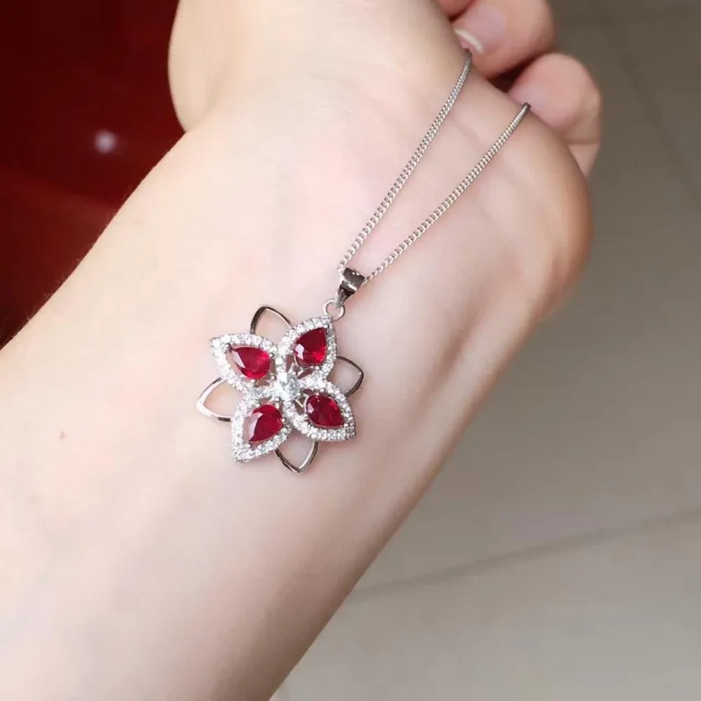 Collares Qi xuan_натуральный красный камень Модный кулон Necklaces_Real necklaces_качество