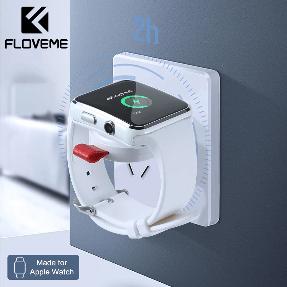 Беспроводное зарядное устройство FLOVEME Smart Watch для Apple Watch, 4 USB, быстрая зарядка, зарядное устройство серии 4, 3, 2, 1, магнитные часы, беспроводное зарядное устройство