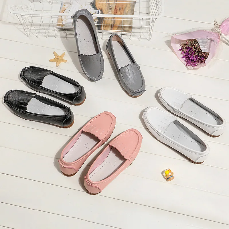 

2019 autumn new fashion simple solid color flat shoes women soft and comfortable wild non-slip casual shoes