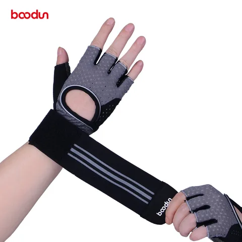 Luvas de Fitness Exercício ao ar Metade do Dedo Luvas de Levantamento de Peso Boodun Livre Esportes Homens Mulheres Treino Luvas Tático Gym