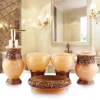 

European dinner luxury European style bathroom five sets of resin wedding gift European wash suit set