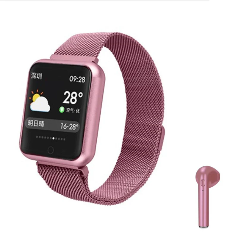 

Smart band+earphone/set ip68 smartband women men's smart bracelet compatible with ios android VS B57 S226 for huawei honor band