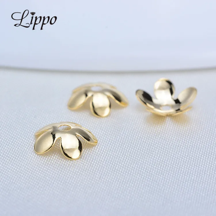 

50pcs 8.5mm Flower Smooth Beads Caps