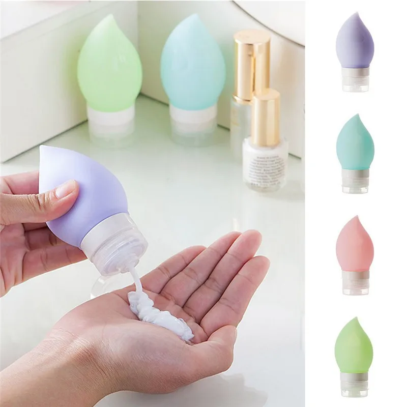 

75ML Peach Shape Silicone Refillable Bottles 4 Colors Shampoo Shower Lotion Cream Cosmetic Container Travel Sub-bottling