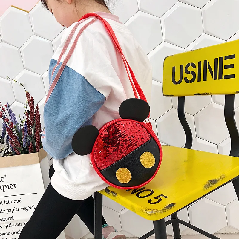 Детский сад Микки Минни сумка плюшевый рюкзак креативный декоративный рюкзак с блестками сумка через плечо для мальчиков и девочек