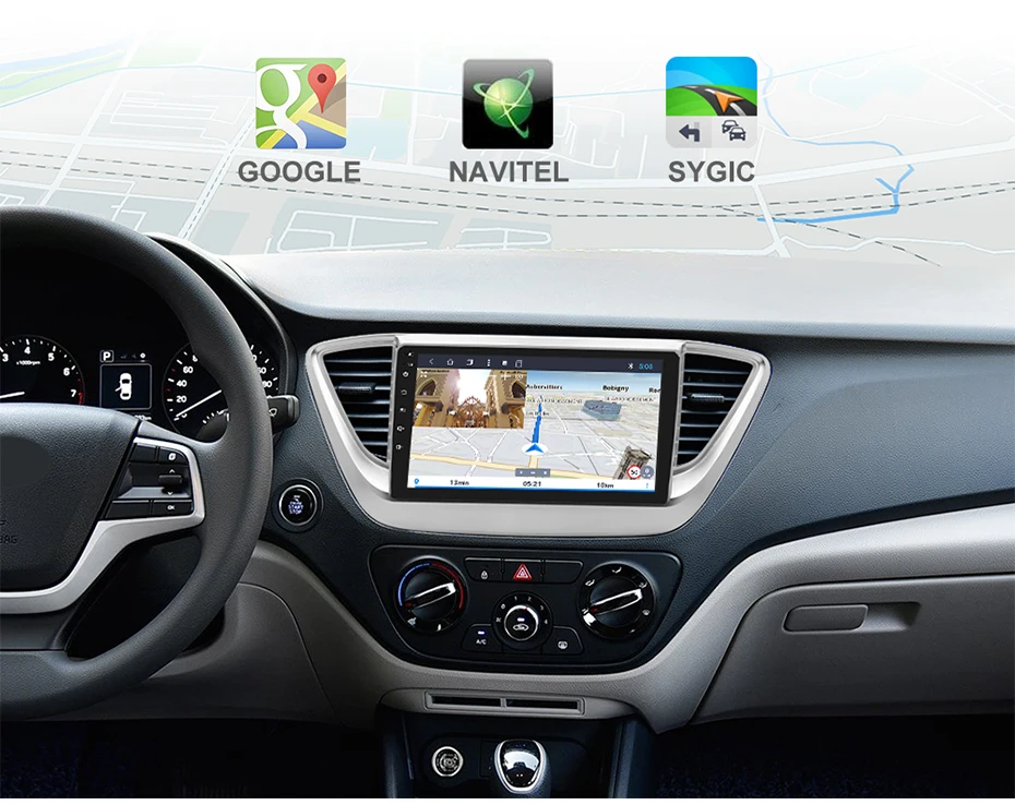 Clearance EBILAEN Car Radio Multimedia Player For Hyundai  Solaris Verna 2017 2018 2Din Android 9.0 Autoradio GPS Navigation Tape Recorder 9