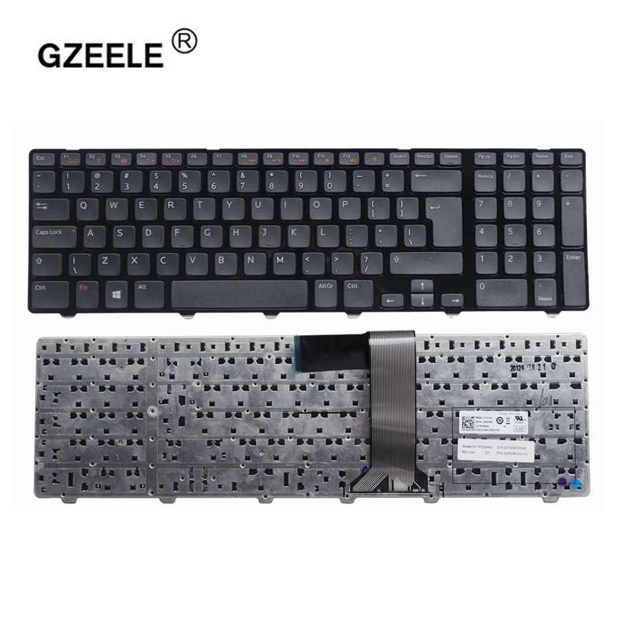 

GZEELE UK layout English keyboard For Dell Inspiron 17R N7110 17R 7110 XPS 17 L702X Vostro 3750 V3750 laptop keyboard BLACK NEW
