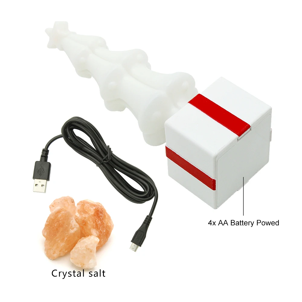 3D Кристалл Рок соль светодиодный ночник Рождественская елка USB AA батарея натуральный анион соль лампа очиститель воздуха домашняя спальня освещение