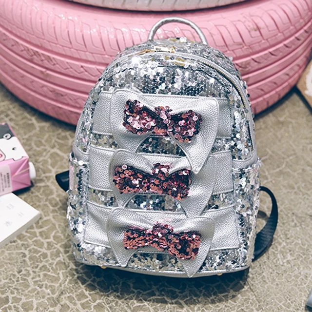 High Quality Women Shinning Glitter Bling Backpack Fashion Sequins PU