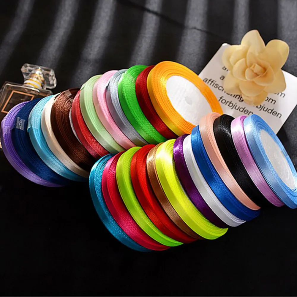 25Yards//Roll Grosgrain Satin Ribbons DIY Bow Craft Wedding Christmas Party Decor