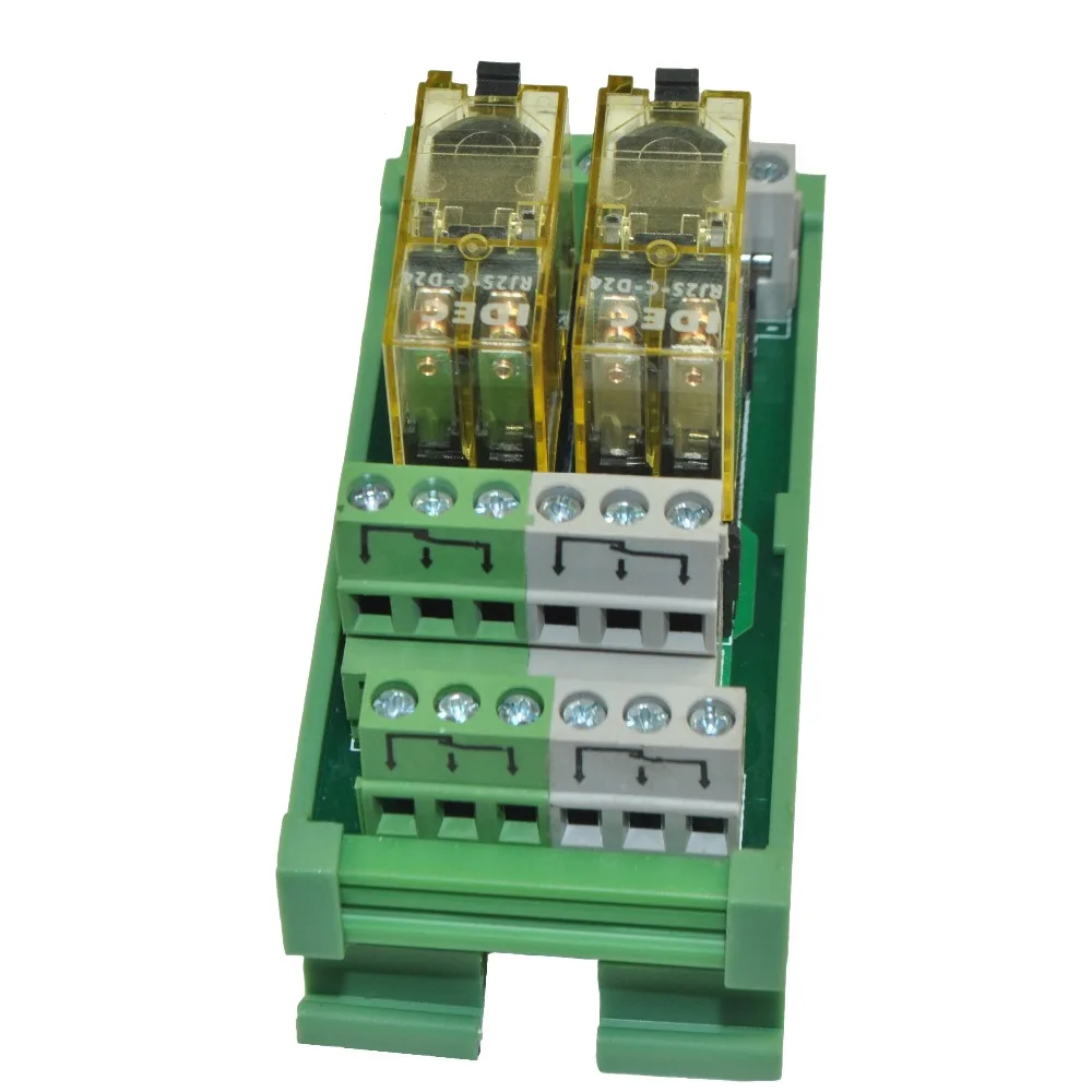2 канальный модуль реле интерфейса DPDT DIN Rail Mount IDEC RJ2S 24 В|interface relay|din mounting railmodule relay |