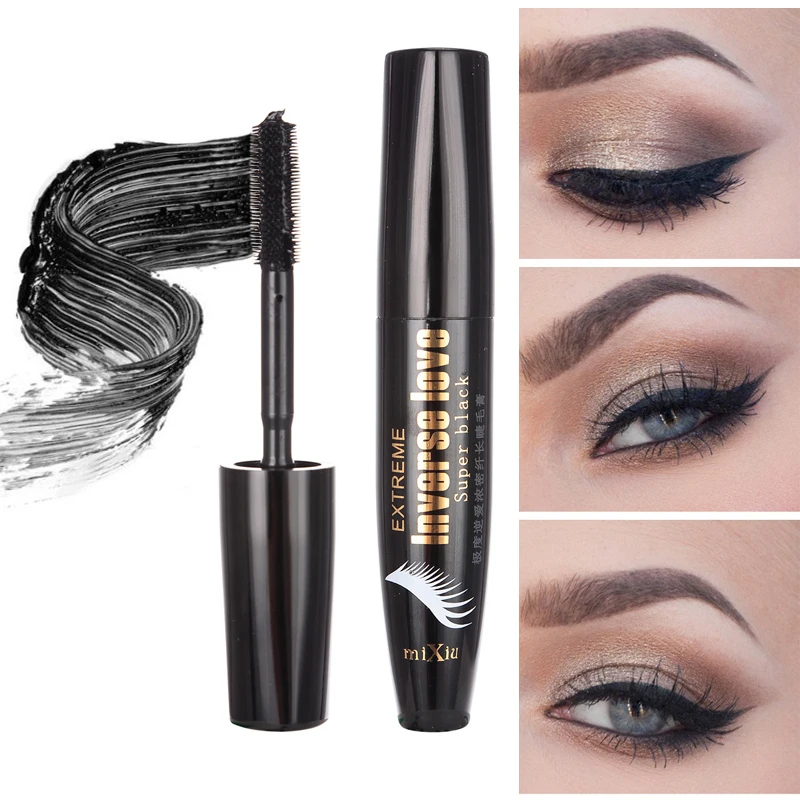 Diy Fiber Mascara Black Mascara Volume Curling Eyelash Extension Grower Long Fiber Makeup