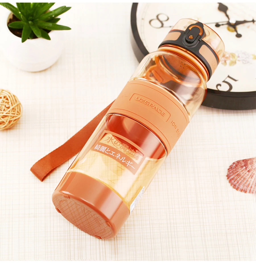 10UZSPACE 1000 ml Water Bottle Portable Leakproof Eco-friendly Sports Hiking Tea My Drink Bottle Large Capacity Kettle With filter