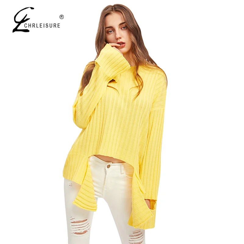 

CHRLEISUE Fashion Autumn And Winter Women's Sweaters Solid Color Long Sleeve Female Warm Pullover Casual Street Style Clothing