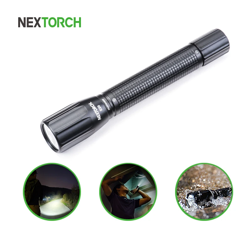 

NEXTORCH Flashlight Waterproof Shockproof 250 Lumen Hunting Camping Hiking Self-defense Flashlight Torch E20 (no Battery)