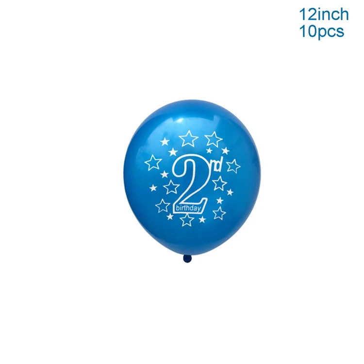 LAPHIL, 15 шт., на 2-й день рождения, голубые, розовые конфетти, воздушные шары для мальчиков и девочек, с надписью «I AM TWO Happy», 2 года, на день рождения, украшения для детской вечеринки - Цвет: 7
