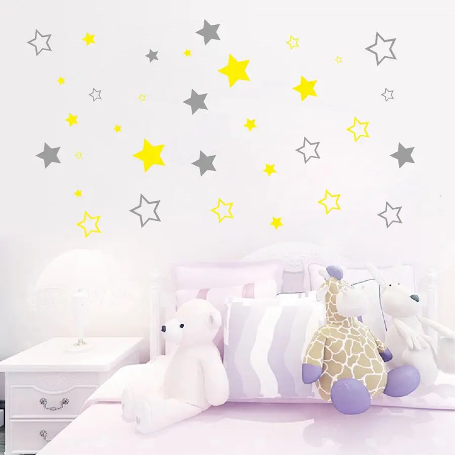 Наклейка на стену со звездами для детской комнаты, Виниловая наклейка на стену для детской комнаты
