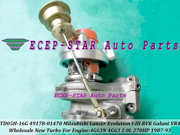 TD05H-16G 49178-01470 Turbo Turbocharger For Mitsubishi Lancer Evolution I-III RVR Galant VR4 1987-93 4G63N 2.0L 270HP (5)