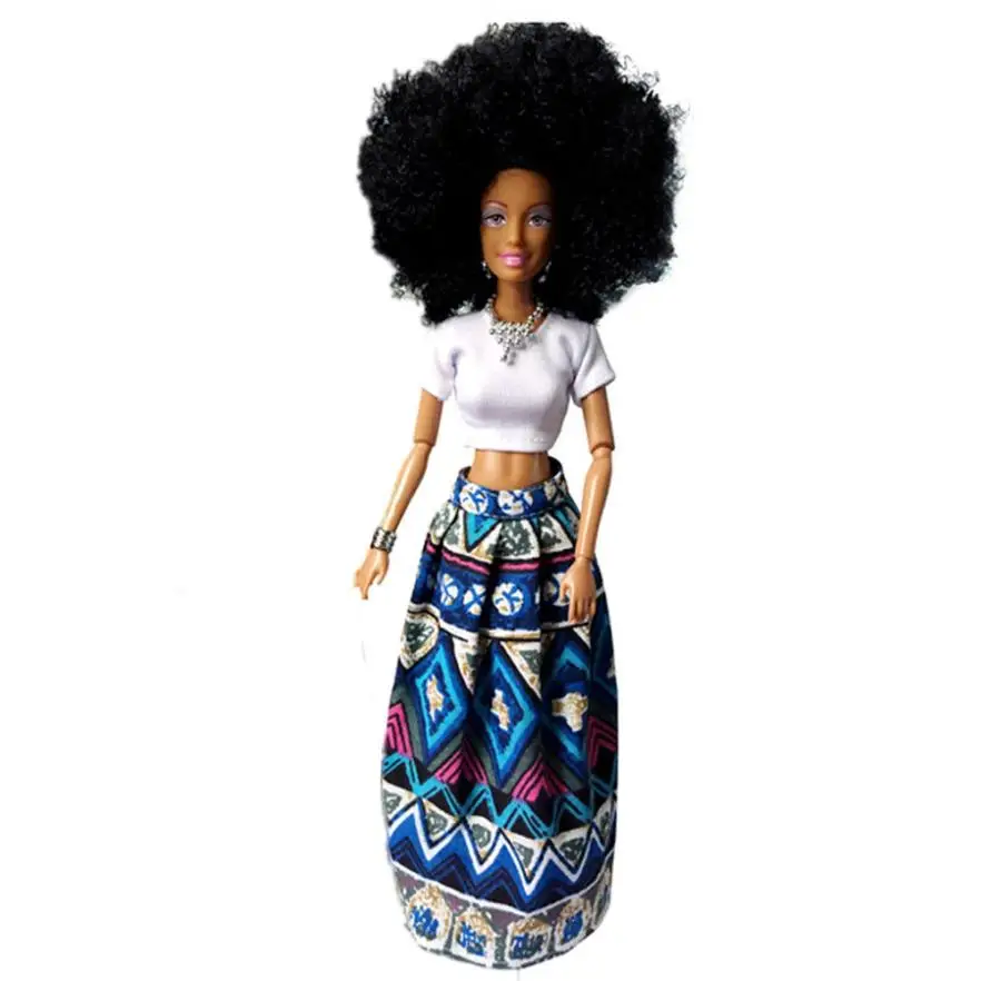 

Baby Movable Joint African Doll Toy Black Doll Best Gift Toy D50