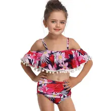 Купальный костюм для маленьких девочек, купальник для мамы и дочки, две детали с принтом, купальник, подходящие купальники, одежда для мамы и дочки, kaliz bebek mayo A1