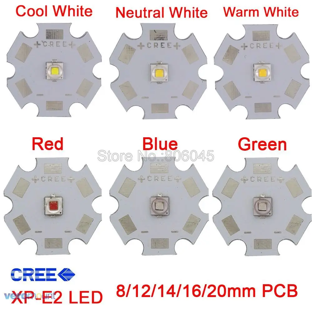 

10x 3W Cree XPE2 XP-E2 High Power LED Emitter Cool White /Warm White /Neutral White /Red /Blue Green 8mm 12mm 14mm 16mm 20mm PCB