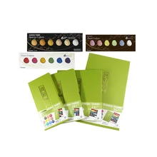 ZIG Kuretake пигмент Gansai Tambi Акварельная краска Звездная/жемчужная/драгоценные камни цвета японский твердый пигмент для рисования товары для рукоделия