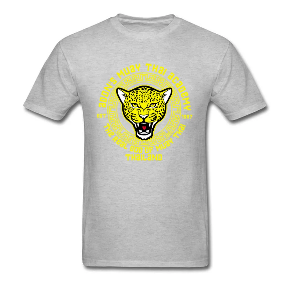 Custom Adons muay thai academy Tops T Shirt for Men Faddish Autumn O Neck Cotton Fabric Short Sleeve T Shirt Funny Sweatshirts Adons muay thai academy grey