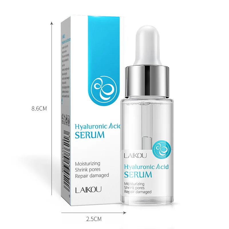 LAIKOU 15ml Hyaluronic Acid Serum Moisturizing Essence Face Cream Korean Shrink Pores LANBENA Acne Hyaluron Cosmetics Make Up - Вес нетто: 15ml