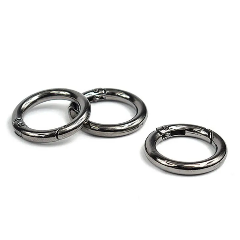 

Quick Release Zinc Alloy Carabiner Connector Key Chain Ring Round Circular Keychain Clip Keys Organization Outdoor Gadget