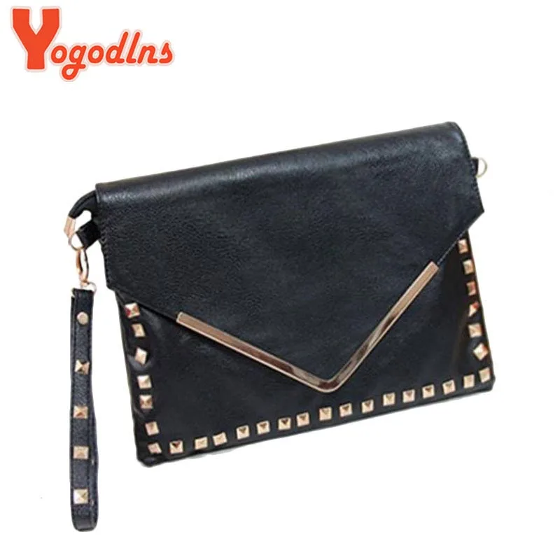  New & Hot ! Hot-selling fashion rivet big day clutch tote bag 2017 women's handbag small bag vintage envelope bag 